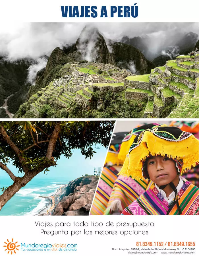 Viajes a Peru desde Monterrey Mexico con Mundoregio Viajes