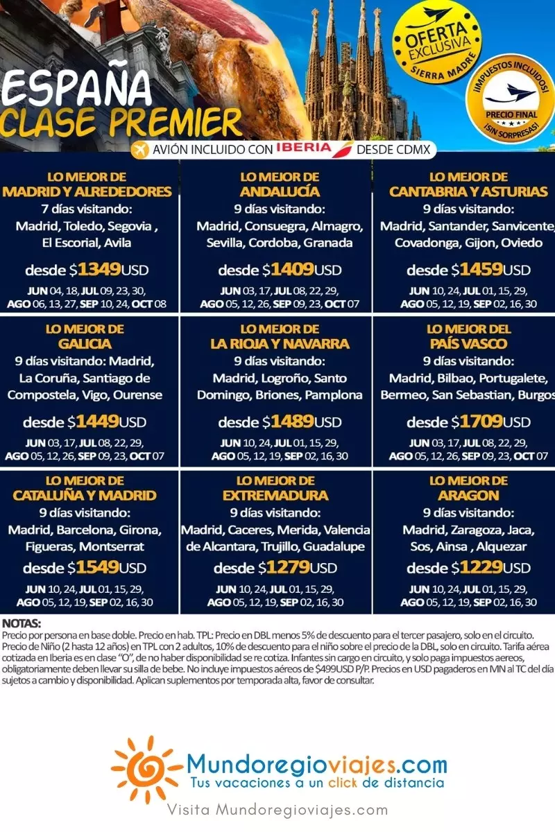 Oferta de Paquetes de Viaje a España